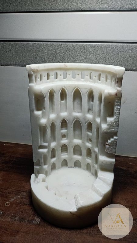 Roman Colosseum Carving — hand-carved Makrana marble Roman Art & Sculpture for home by Vardaan Arts
